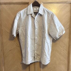Uniqlo Men's Casual Button Down Shirt - Light Gray